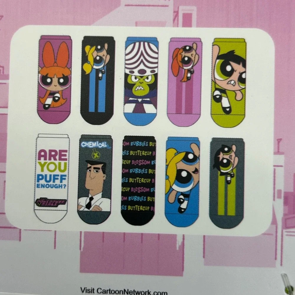 Powerpuff Girls Low Cut Socks 10 Pair‎ Pack Shoe Size 4-10 Cartoon Network New